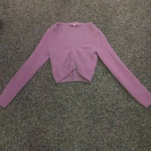 Pink/Purple Long Sleeve Crop Top
